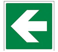 vsafety 14016 am-r Panneau Fire Exit Flèche droite, en plastique rigide, Carré, 150 mm x 150 mm, vert