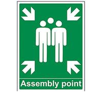 vsafety 17018bc-r Fire Point point Panneau, assemblage avec famille, en plastique rigide, Portrait, 300 mm x 400 mm, vert
