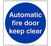 VSafety 18002AM-R'Automatic Fire Door Keep Clear Lot de 3 panneaux carrés 150 mm x 150 mm