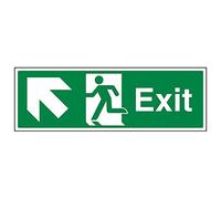 Vsafety 21007bj-s "Exit avec flèche à gauche" Sign, paysage, 450 mm x 150 mm (lot de 3)