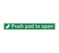 VSafety 22007BU-S'Push Pad To Open Lot de 3 panneaux paysagers 600 mm x 75 mm