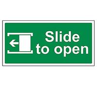 vsafety 22012 ay-s "diapositive à ouvrir gauche Lave-vaisselle Panneau de porte État, autocollant, paysage, 300 mm x 150 mm, vert