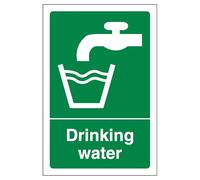 vsafety 23001 au-r "Eau potable Lave-vaisselle Panneau état général, en plastique rigide, Portrait, 200 mm x 300 mm, vert