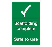 Vsafety 23028 Au-s "Échafaudage complet pour une utilisation sans risque" Sign, 200 mm x 300 mm (lot de 3)