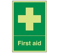 Vsafety 31001 Au-g "premiers secours" Sign, portrait, 200 mm x 300 mm (lot de 3)