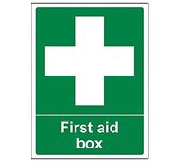 vsafety 31004 an-s "First Aid Boîte Premiers Secours General signe, autocollant, Portrait, 150 mm x 200 mm, vert