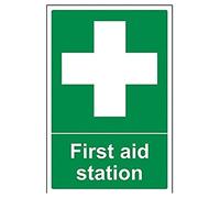 vsafety 31006 au-s "Station de premiers secours First Aid General signe, autocollant, Portrait, 200 mm x 300 mm, vert