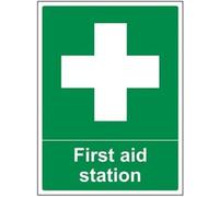 vsafety 31006bc-s "Station de premiers secours First Aid General signe, autocollant, Portrait, 300 mm x 400 mm, vert