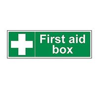 vsafety 31014bj-r "First Aid Boîte Premiers Secours Panneau Assemblée, en plastique rigide, paysage, 450 mm x 150 mm, vert