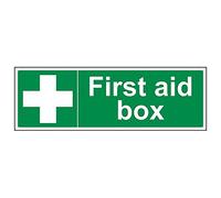 Vsafety 31014bj-s "First Aid Box" Sign, paysage, 450 mm x 150 mm (lot de 3)