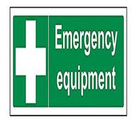 vsafety 31018 ax-r "équipement d'urgence Premiers Secours Panneau Assemblée, en plastique rigide, paysage, 300 mm x 100 mm, vert