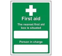 Vsafety 31029bc-r2 Notre Box, Formations aux premiers secours First Aid Sign, 300 x 400 mm, 2 mm Plastique rigide