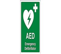 vsafety 31034 an-s "AED défibrillateur d'urgence Premiers Secours General signe, autocollant, Portrait, 150 mm x 200 mm, vert