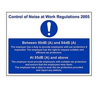 Vsafety 41023bf-r "contrôle du bruit au travail Réglementations 5 092,7 cm Sign, 400 mm x 300 mm (lot de 3)