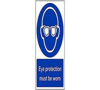 vsafety 41041 au-r "Protection des yeux doit être porté obligatoire ppe Panneau, en plastique rigide, Portrait, 200 mm x 300 mm, bleu