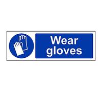 VSafety 41080AX-R'Wear Gloves' Sign, Paysage, 300 mm x 100 mm (lot de 3)