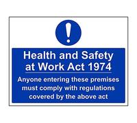 VSafety 41100BF-S'Health And Safety At Work Act 1974 Lot de 3 panneaux 400 mm x 300 mm