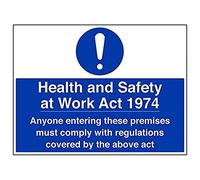 VSafety 41100BR-R'Health And Safety At Work Act 1974' Lot de 3 panneaux 600 mm x 450 mm