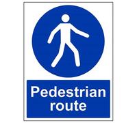 vsafety 43018bc-s obligatoire General signe, autocollant, Piéton Route, Portrait, 300 mm x 400 mm, bleu