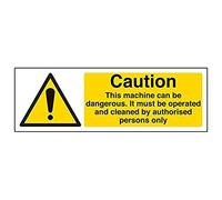VSafety 44037AX-S'Caution This Machine Can Be Dangerous' Signe, 300 mm x 100 mm (lot de 3)
