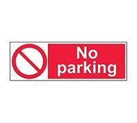 vsafety 52012bp-r "Interdiction No Parking" Panneau d'accès, en plastique rigide, paysage, 600 mm x 200 mm, rouge