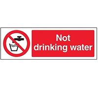 vsafety 53005 ax-s « Eau non potable » Prohibition General signe, autocollant, paysage, 300 mm x 100 mm, noir/rouge