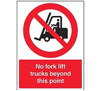 vsafety 56002bc-r "sans Fourchette Lift camions Beyond This Point Prohibition Panneau véhicule, en plastique rigide, Portrait, 300 mm x 400 mm, noir/rouge