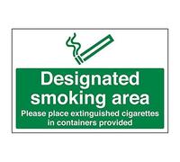 Vsafety 57017 Af-r2 Logo Interdiction de fumer, DE fumer, 100 x 100 mm, SQUARE, 2 mm Plastique rigide