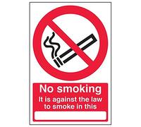 VSafety 57022AU-S'It Is Against The Law To Smoke In This Sign, 200 mm x 300 mm (lot de 3)
