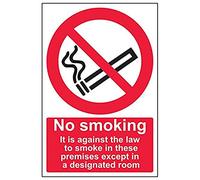 VSafety 57024AU-S'No Smoking/Contre la Loi Panneau Portrait, 200 mm x 300 mm (lot de 3)