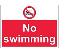 vsafety 58016bf-r Panneau "sans eau de bain « L'Interdiction, en plastique rigide, paysage, 400 mm x 300 mm, noir/rouge