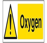 vsafety 6 a045ax-r "Oxygène Panneau Avertissement Substance chimique et, en plastique rigide, paysage, 300 mm x 100 mm, noir/jaune