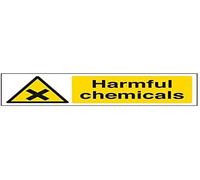 vsafety 6 a058ax-r Panneau d'avertissement "produits chimiques nocifs Substance et chimique, en plastique rigide, paysage, 300 mm x 100 mm, noir/jaune