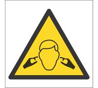 vsafety 61012 at-r Panneau d'avertissement "Attention bruit Logo Logo, en plastique rigide, Carré, 200 mm x 200 mm, noir/jaune