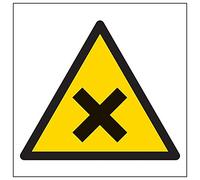 VSafety 61016AT-S'Warning Harmful Logo Sign, Carré, 200 mm x 200 mm (lot de 3)