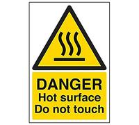 VSafety 62005AU-R'Danger Hot Surface Do Not Touch' Lot de 3 panneaux 200 mm x 300 mm