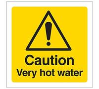 Vsafety 62017 AF-S "Attention très Eau chaude" Sign, carré, 100 mm x 100 mm (lot de 3)