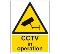 vsafety 63002bc-r General Panneau d'avertissement "Caméra de vidéosurveillance en Fonctionnement, en plastique rigide, Portrait, 300 mm x 400 mm, noir/jaune