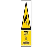 vsafety 63002bc-s General Panneau d'avertissement "Caméra de vidéosurveillance en Fonctionnement, autocollant, Portrait, 300 mm x 400 mm, noir/jaune