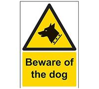 vsafety 63006 au-r General Panneau d'avertissement "Beware Of The Dog, en plastique rigide, Portrait, 200 mm x 300 mm, noir/jaune