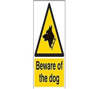 vsafety 63006bc-r General Panneau d'avertissement "Beware Of The Dog, en plastique rigide, Portrait, 300 mm x 400 mm, noir/jaune