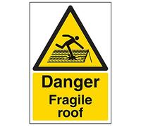 Vsafety 63018 accessoire Au-s "Danger Fragile Roof" Sign, portrait, 200 mm x 300 mm (lot de 3)