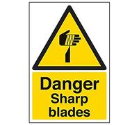 VSafety 65026AU-R'Danger Sharp Blades' Signe, Portrait, 200 mm x 300 mm (lot de 3)