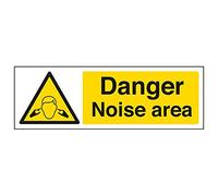 Vsafety 65048 Axe-s "Danger Zone de bruit" Sign, paysage, 300 mm x 100 mm (lot de 3)