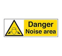 Vsafety 65048bp-s "Danger Zone de bruit" Sign, paysage, 600 mm x 200 mm (lot de 3)