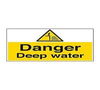 VSafety 66016BR-R'Danger Deep Water Lot de 3 panneaux paysage 600 mm x 450 mm