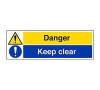 VSafety 67135BP-R'Danger/Keep Clear Lot de 3 panneaux paysagers 600 x 200 mm