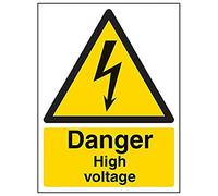 VSafety 68003AN-S'Danger High Voltage Panneau Portrait, 150 mm x 200 mm (lot de 3)
