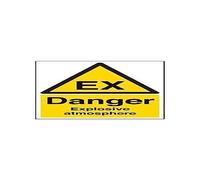 VSafety 69016AU-S'Danger Explosive Atmosphere Lot de 3 panneaux portrait 200 x 300 mm