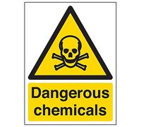 VSafety 6A018AN-S'Dangerous Chemicals Lot de 3 panneaux portraits, 150 mm x 200 mm